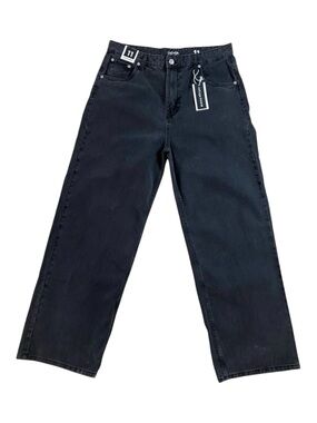 Refuge denim jeans high waist rise loose fit regular black 100% cotton size 11